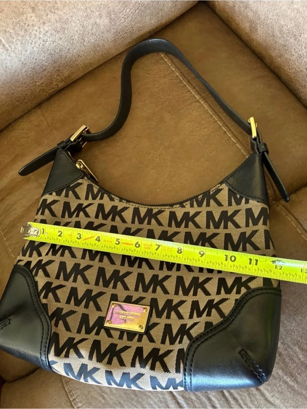 Michael Kors Black MK Logo Shoulder Bag